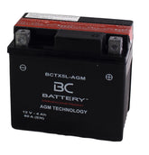 BCTX5L-AGM| Batteria Moto AGM,YTX5L-BS, 12V, 4Ah, CCA:80 Amp, 113x70x105mm - BC Battery Italian Official Website