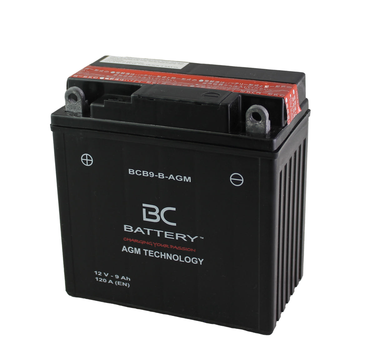 BCB9-B-AGM| Batteria Moto al AGM, YB9-B, 12V, 9Ah, CCA:120Amp,135x75x138mm