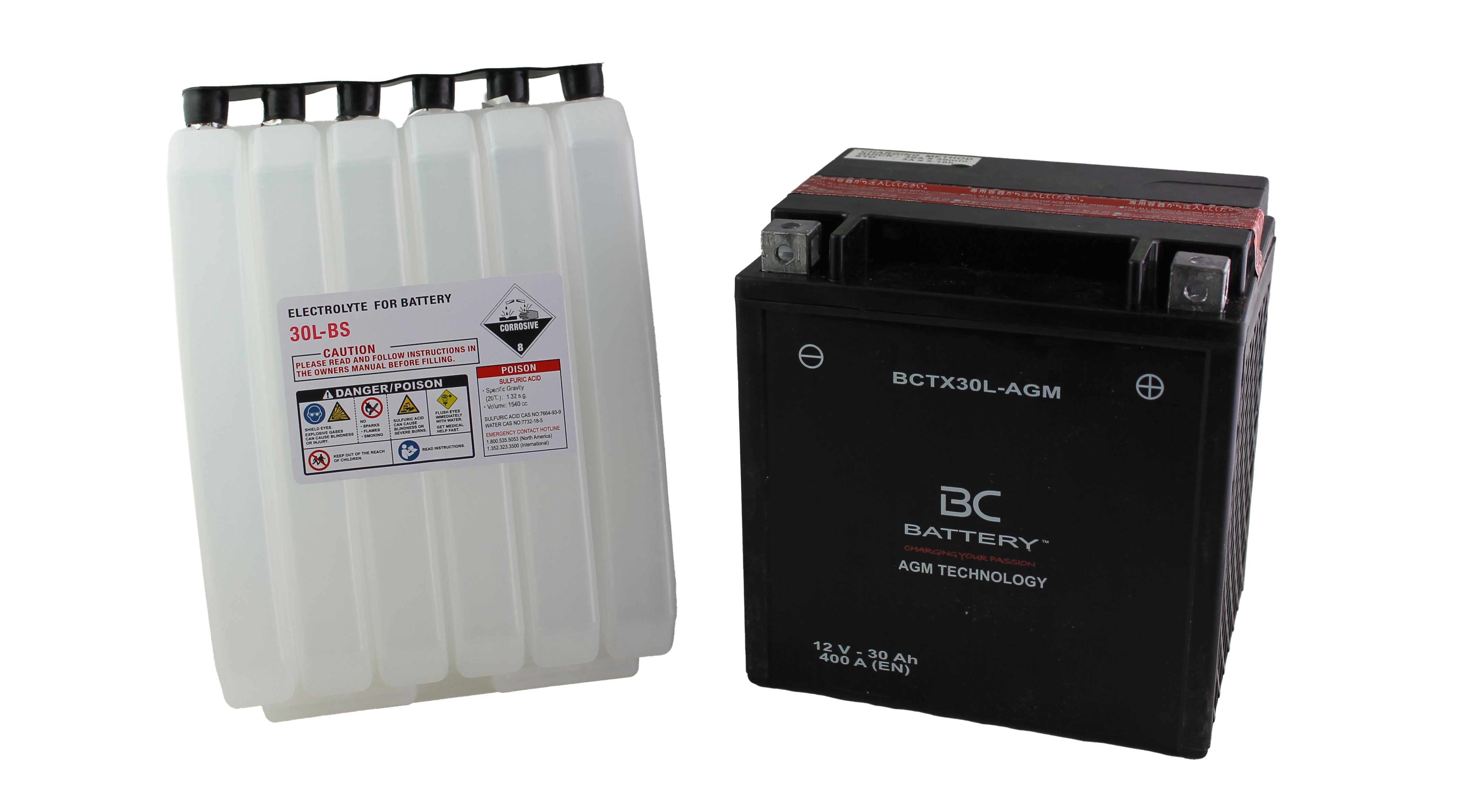 BCTX30L-AGM| Batteria Moto AGM,YIX30L-BS,12V,30 Ah, CCA: 400Amp,167x126x174mm