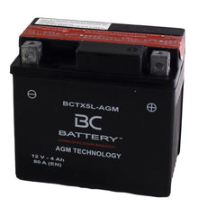 BCTX5L-AGM| Batteria Moto AGM,YTX5L-BS, 12V, 4Ah, CCA:80 Amp, 113x70x105mm