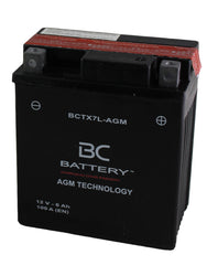 BCTX7L-AGM| Batteria Moto AGM, YTX7L-BS, 12V, 6Ah, CCA: 100Amp, 150x70x130mm