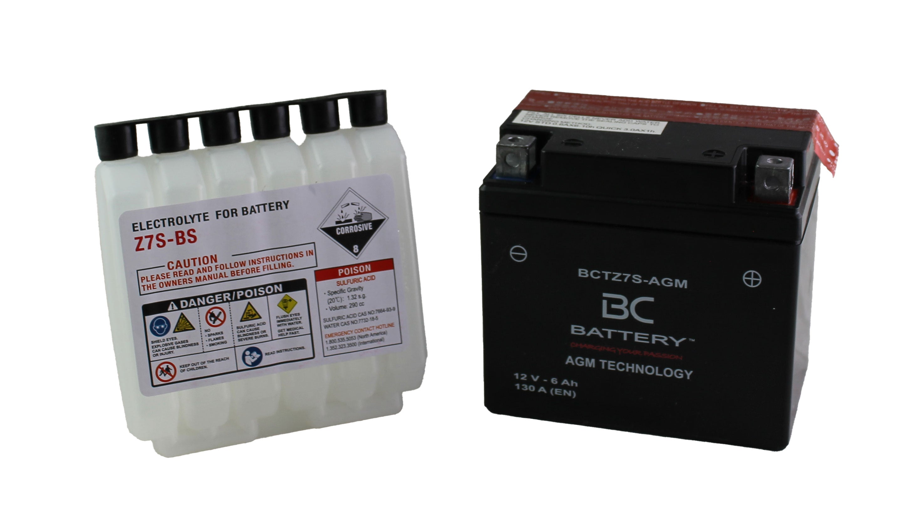 BCTZ7S-AGM| Batteria Moto al AGM,YTZ7S, 12V, 6Ah, CCA:130Amp, 113x70x105mm