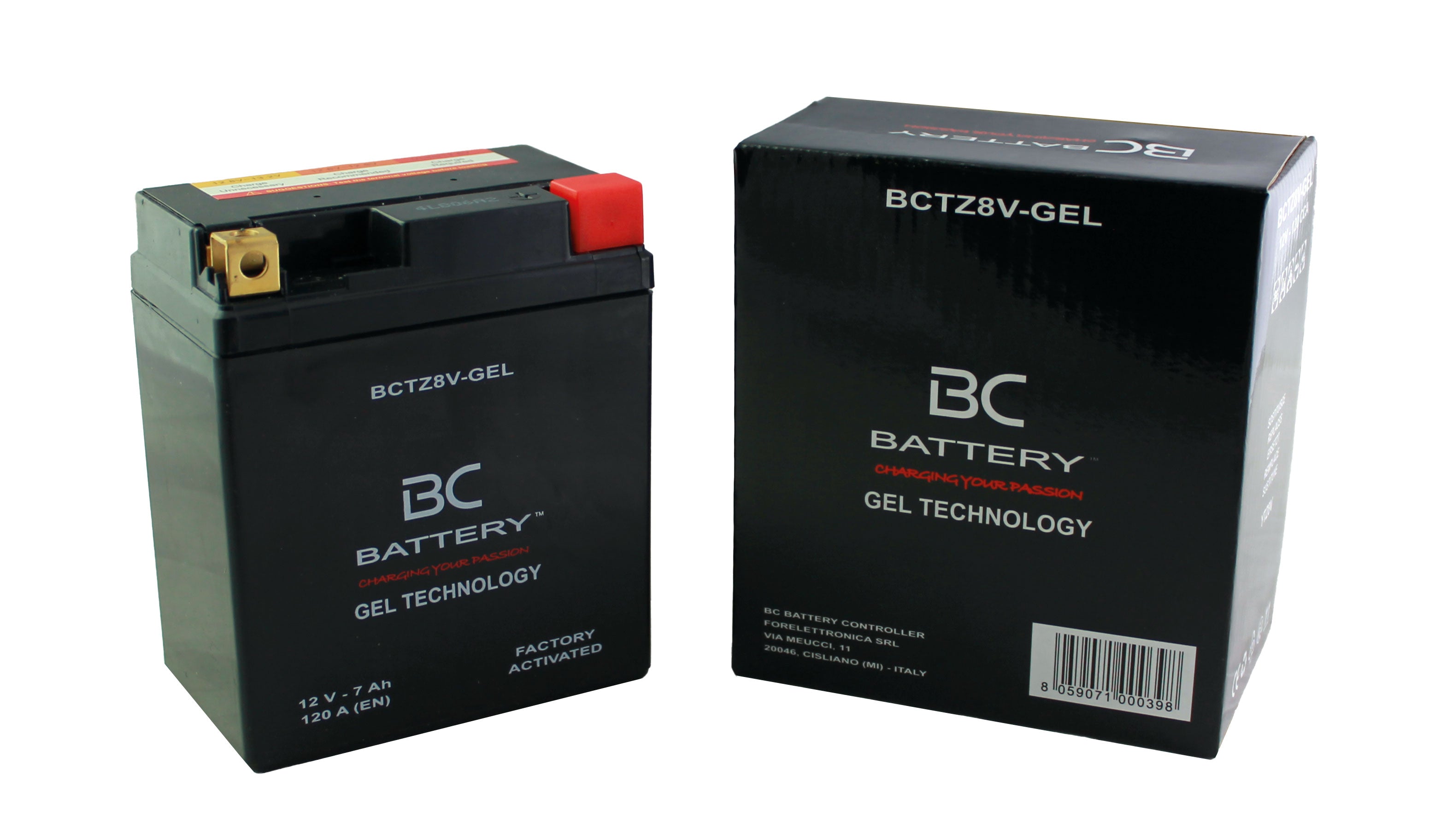 BCTX30L-GEL| GEL Motorcycle Battery, YIX30L-BS, 12V, 30 Ah, CCA: 400Amp, 167x126x174mm