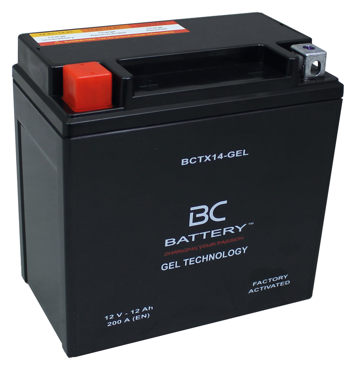 BCTX14-GEL| GEL-Motorradbatterie, 12V