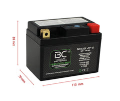 BC Lithium Batteries BCTX5L-FP Batteria Moto al Litio LiFePO4, 0,5 kg, 12V, HJTX5L-FP-S / YTX4L-BS / YTX5L-BS / YTZ5S - BC Battery Italian Official Website