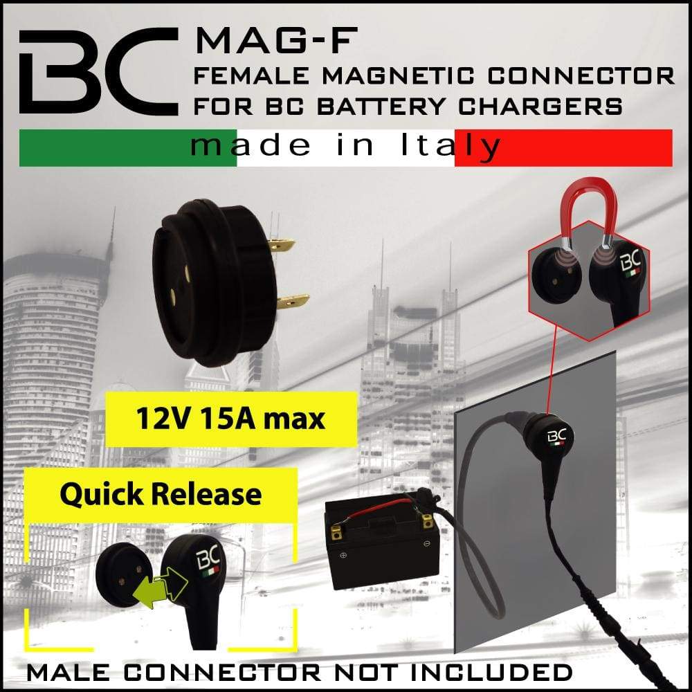 Connettore Magnetico a bordo veicolo per Caricabatteria BC MAG-F - BC Battery Italian Official Website